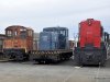 VO-1000 Switcher 8, GE 80-ton switcher 1601, U25-B Road Switcher 3100